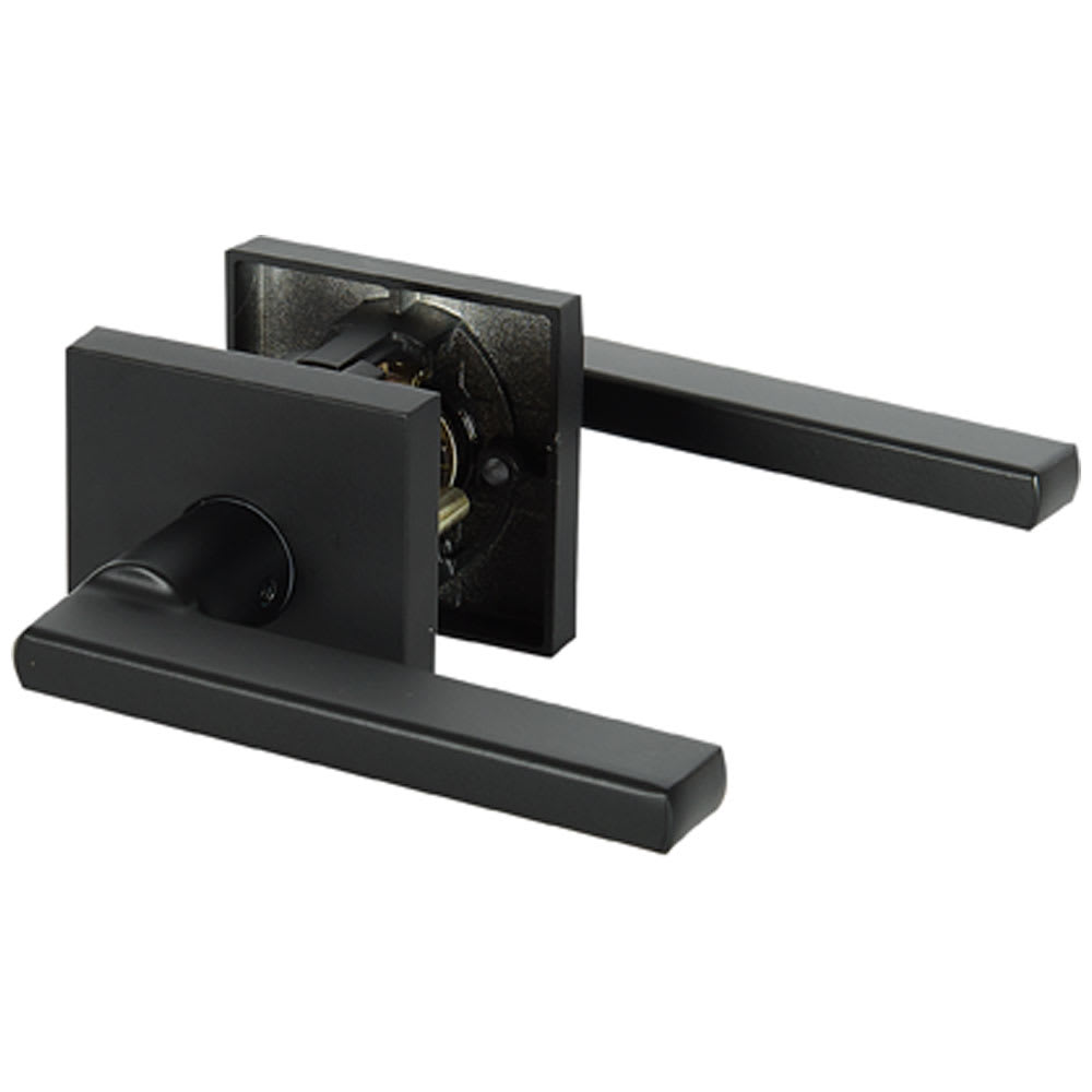 Poignée de porte de passage bec-de-cane Halifax noire