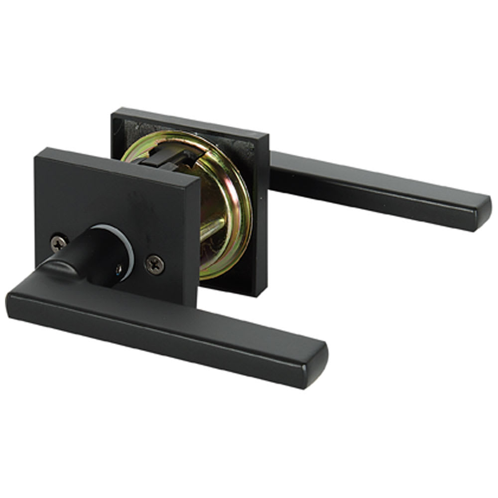 Poignée de porte de passage bec-de-cane Halifax noire