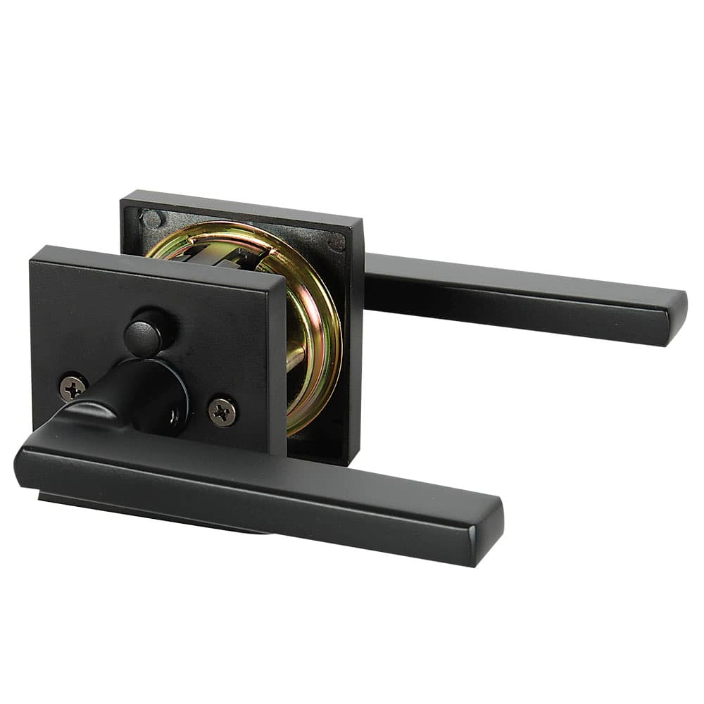 Poignée de porte de salle de bain bec-de-cane  Halifax noire