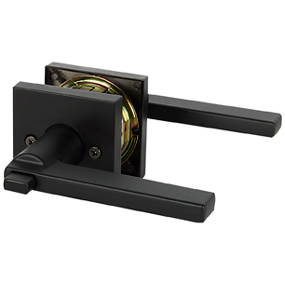 Poignée de porte d'entrée à clé bec-de-cane Halifax noire