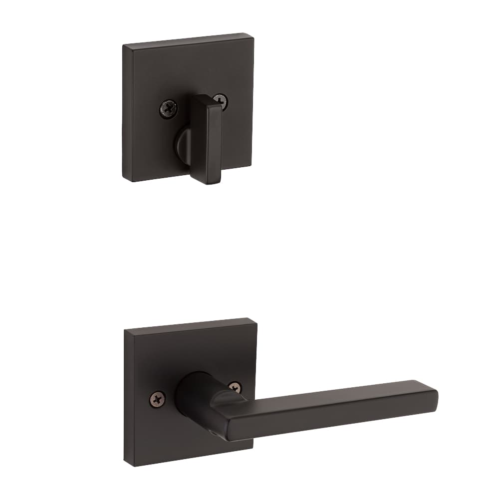 Serrure de porte d'entrée à clé et poignée San Clemente noire