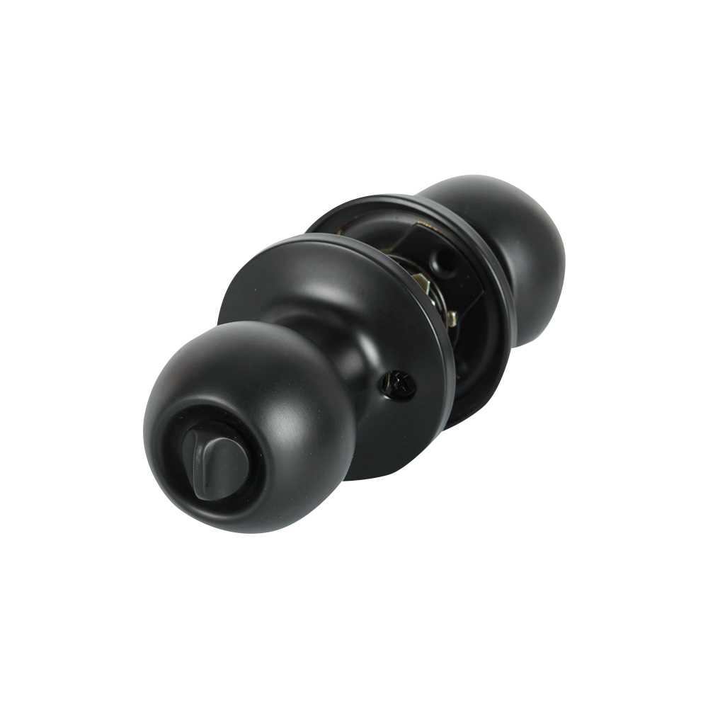 Poignée de porte de salle de bains noire