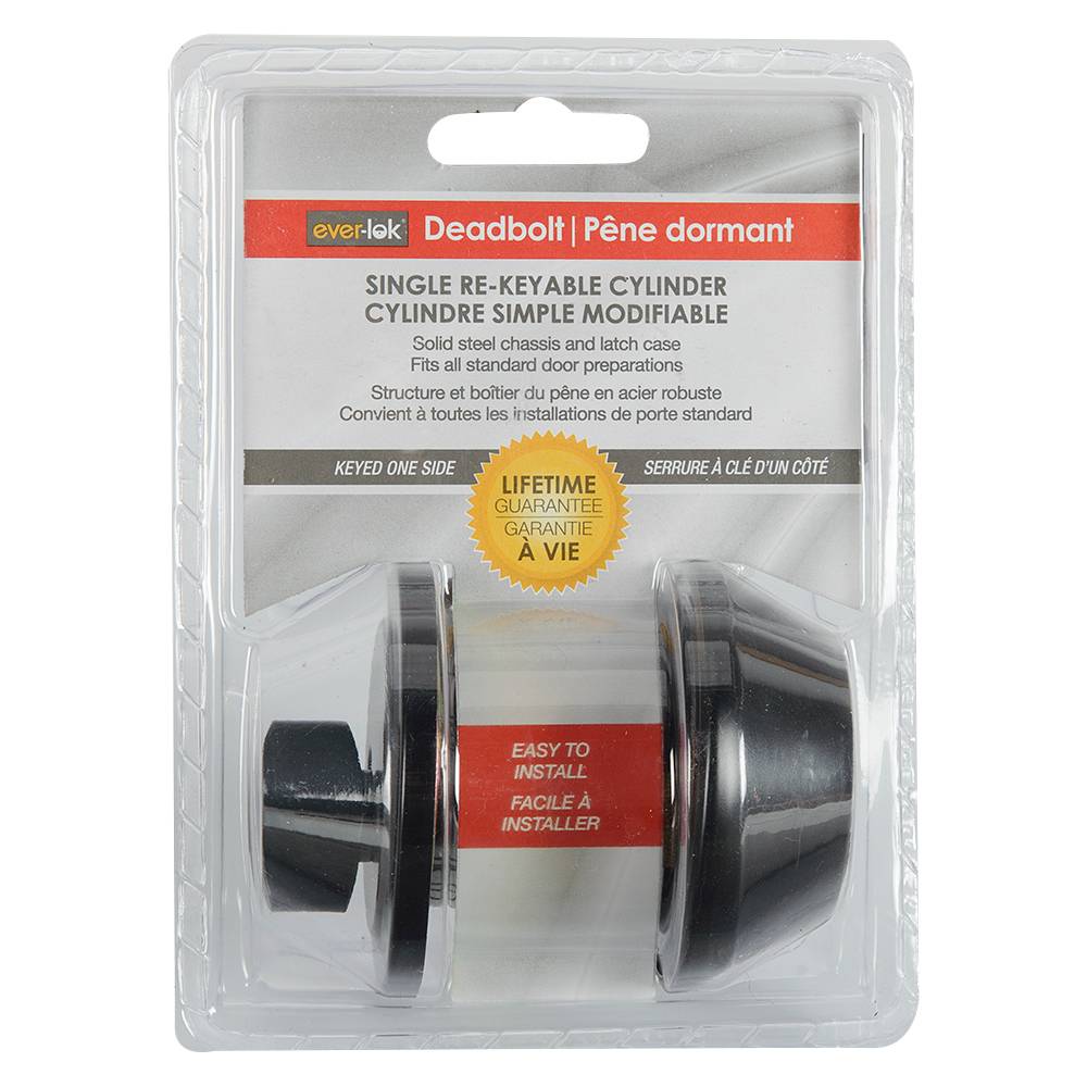 Serrure à pêne dormant simple noire