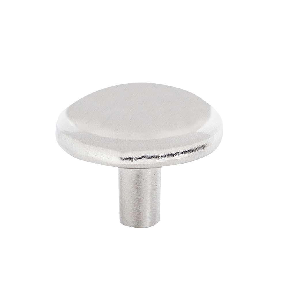 Bouton d'armoire en métal Marseille nickel brossé 28&nbsp;mm