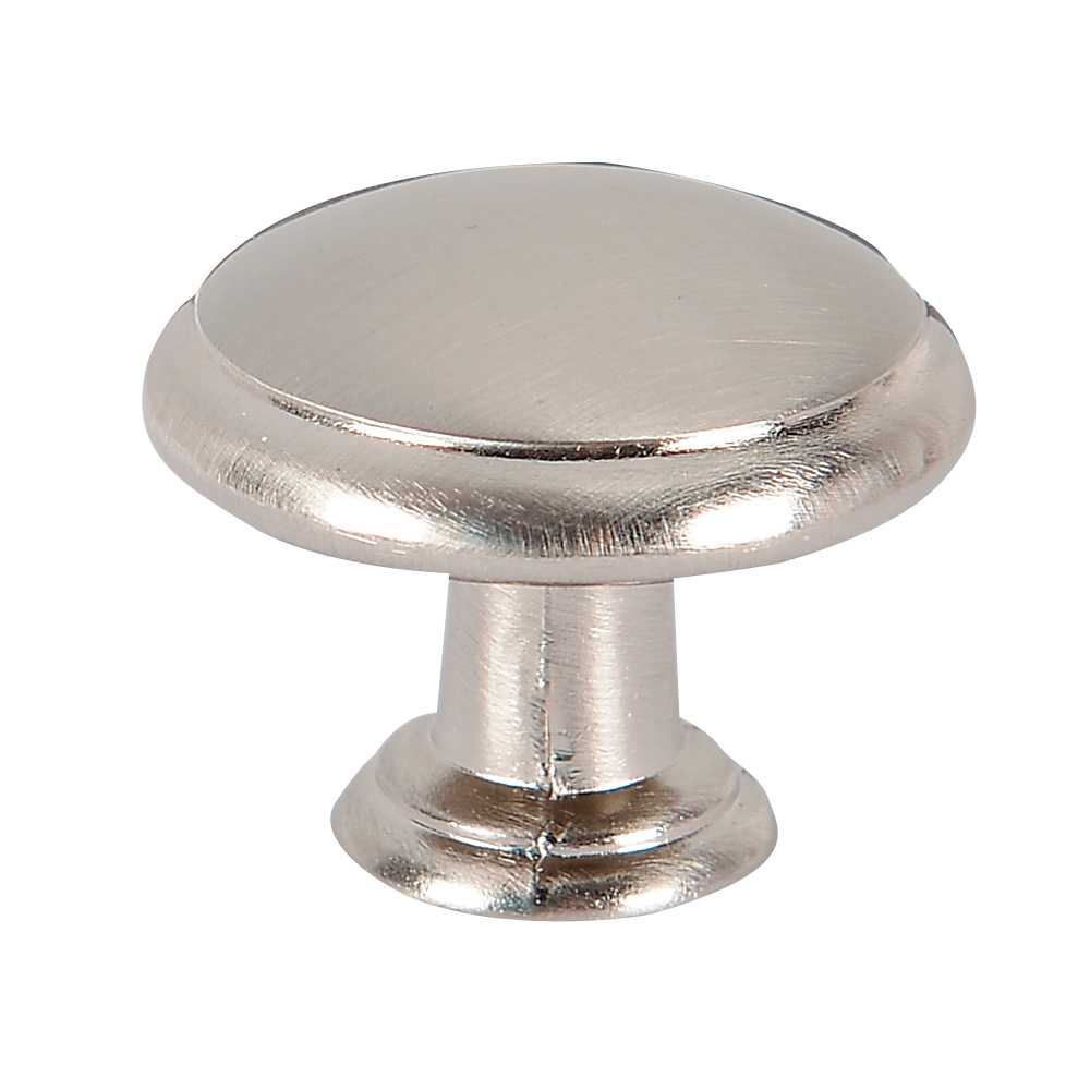 Bouton d'armoire en métal Estérel nickel brossé 30&nbsp;mm