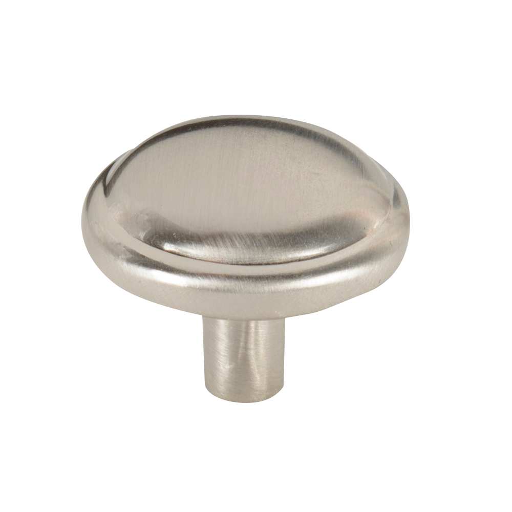 Boutons d'armoires en métal Marseille nickel brossé 28&nbsp;mm Pqt/10