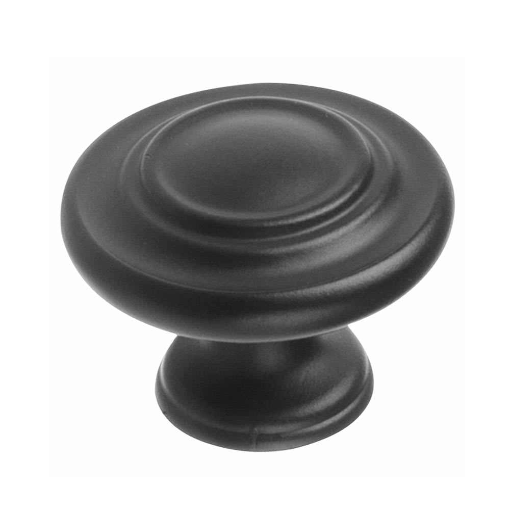 Bouton d'armoire en métal Notre-Dame noir 34&nbsp;mm