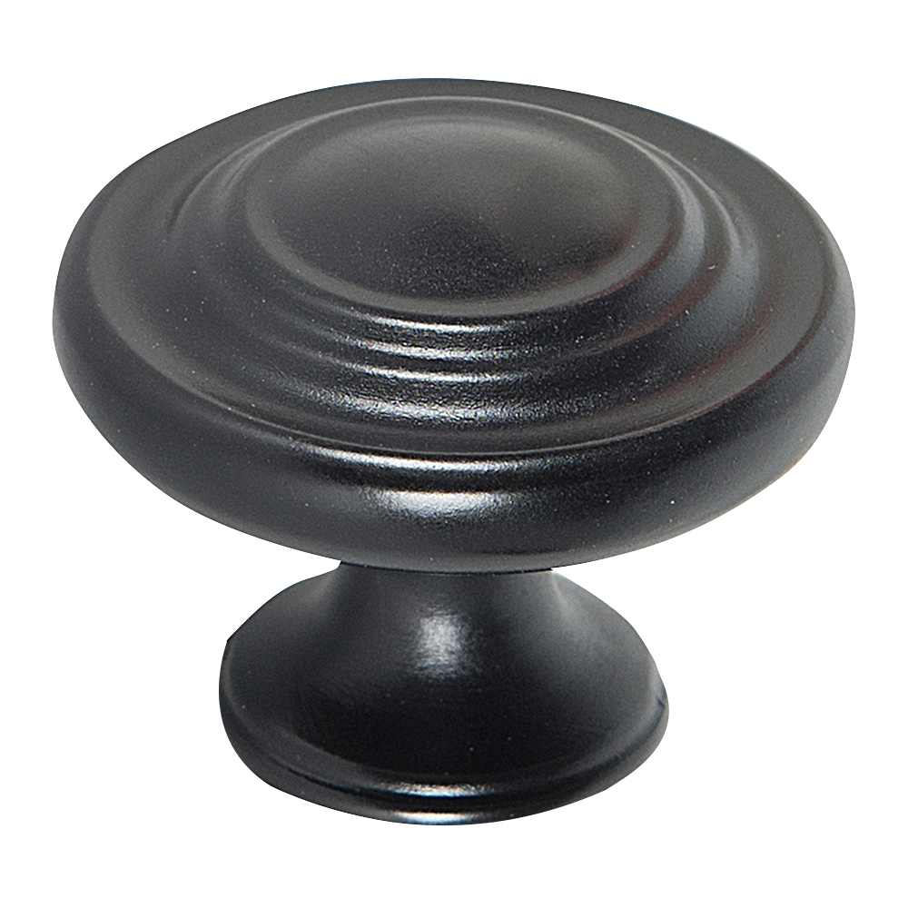 Bouton d'armoire en métal Notre-Dame noir 34&nbsp;mm