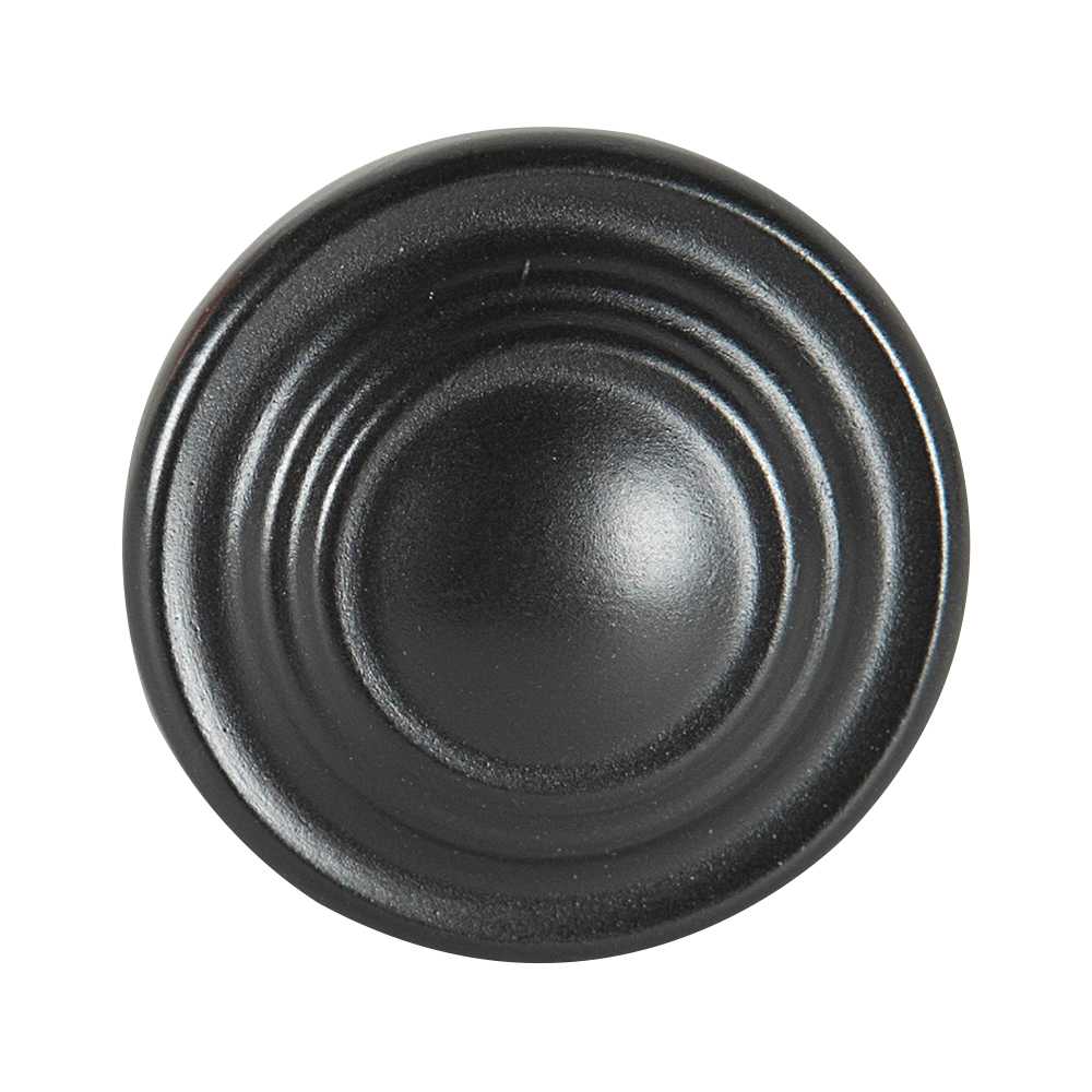 Bouton d'armoire en métal Notre-Dame noir 34&nbsp;mm