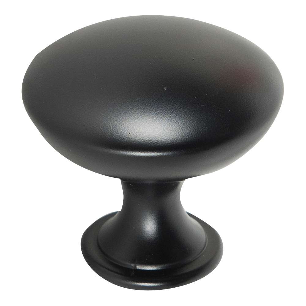 Bouton d'armoire en métal Copperfield noir 30&nbsp;mm