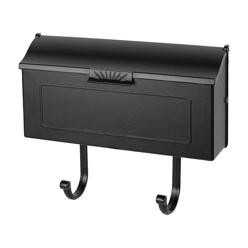 Boîte aux lettres classique en fonte d'aluminium noire