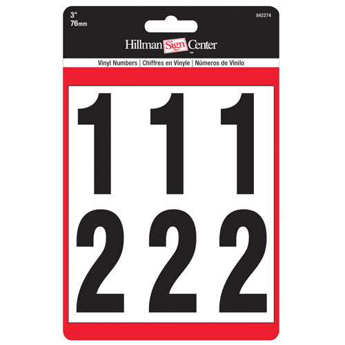Adhesive Vinyl Numbers 3 in. (27-pack)