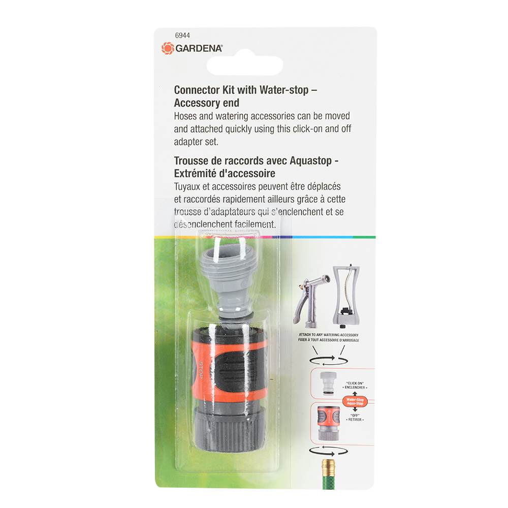 Ensemble de réparation mâle pour tuyau d'arrosage Aquastop 5/8 po GARDENA