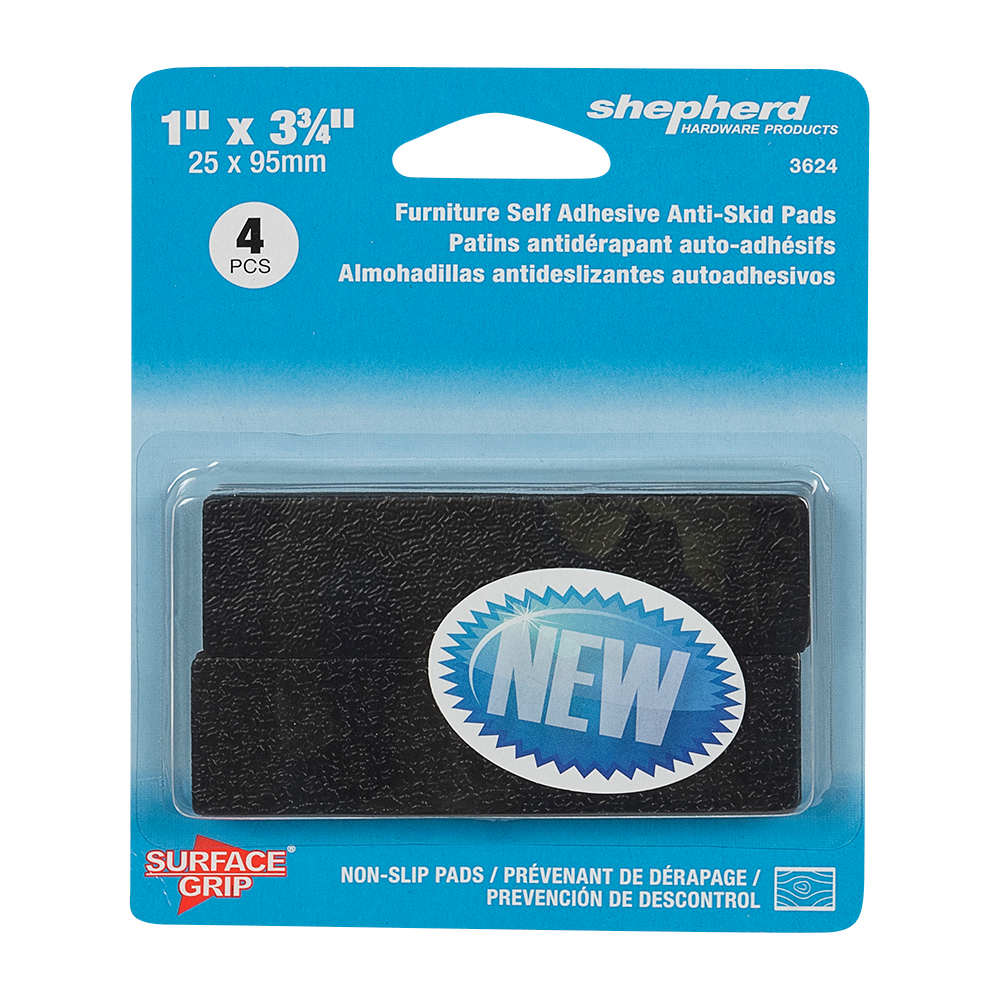 Coussins antidérapants 1 po x 3&nbsp;3/4&nbsp;po&nbsp;Pqt/4