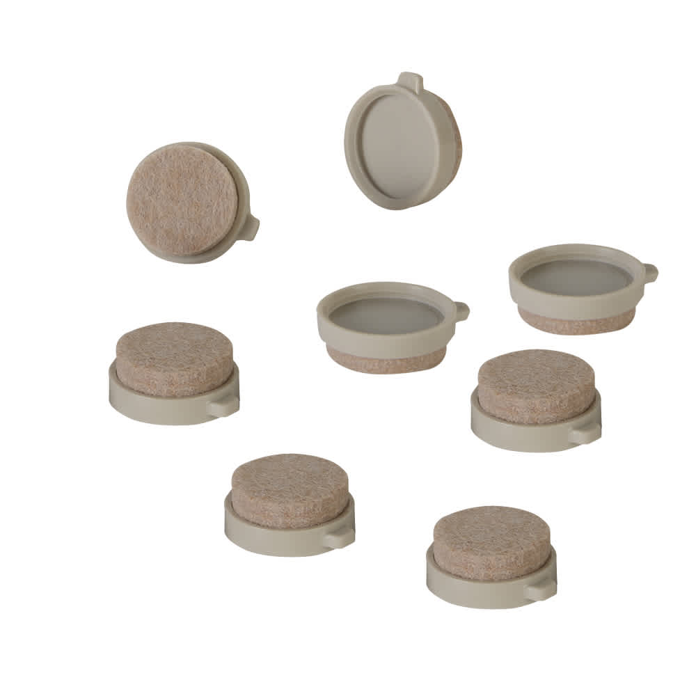 Feutres de remplacement pour patins glisseurs 1 po Pqt/8