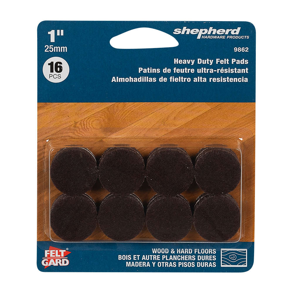 Patins de feutre 1 po FeltGard Pqt/16