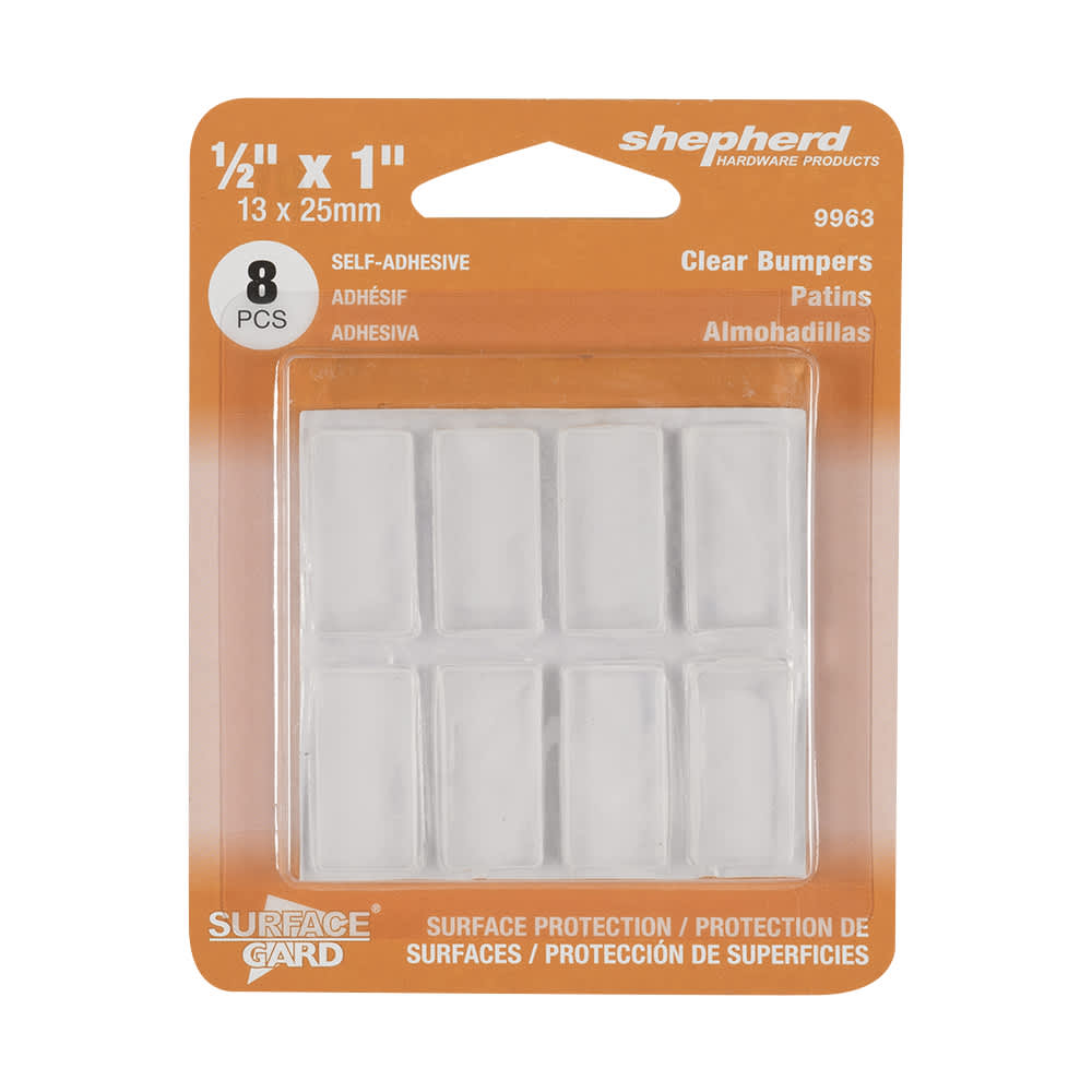SurfaceGard Self-Adhesive Bumpers 1/2 in. x 1 in. Pkg/8