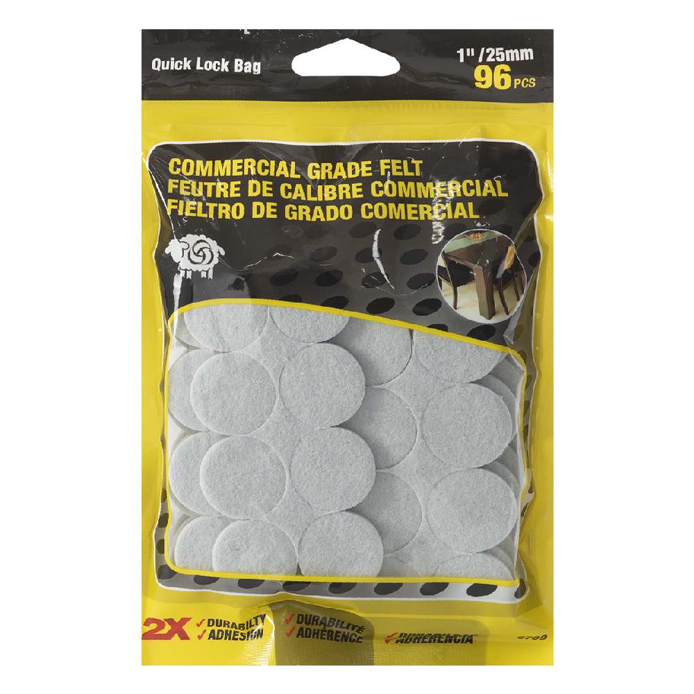 Patins de feutre commercial 1 po Pqt/96