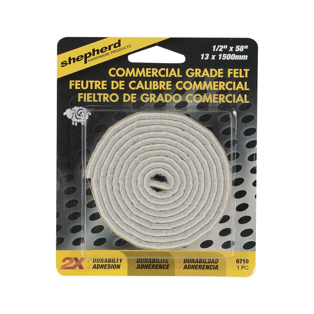 Bande de feutre commercial 1/2 po x 58 po