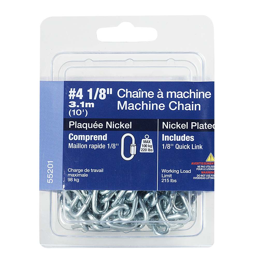 Chaîne de machinerie 1/8&nbsp;po&nbsp;x&nbsp;10&nbsp;pi