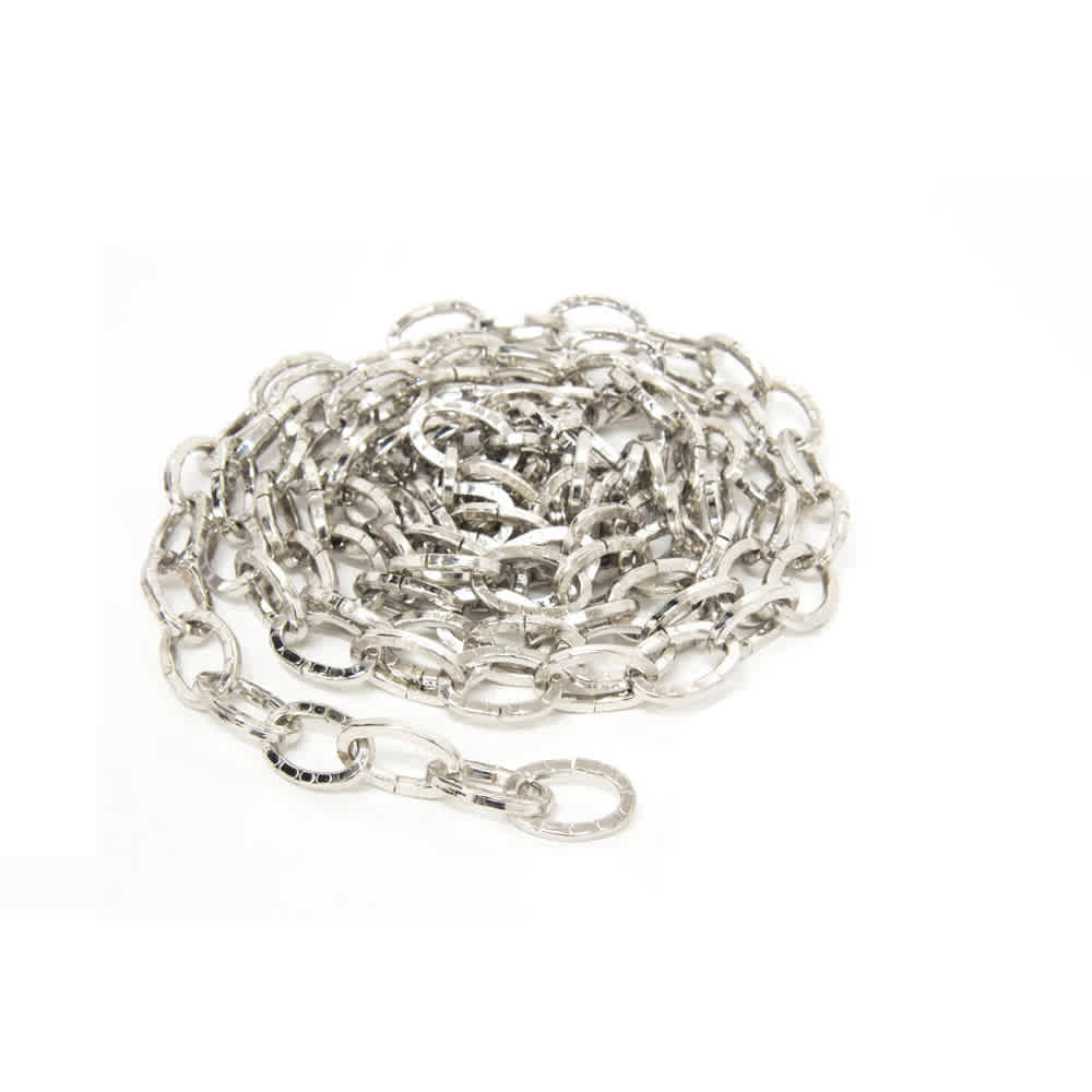 Chaîne ovale pour lustre n° 10 x 8 pi chrome satiné