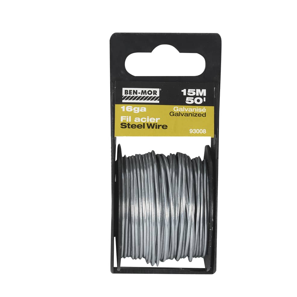 Fil d'acier galvanisé n° 16&nbsp;x&nbsp;49&nbsp;pi