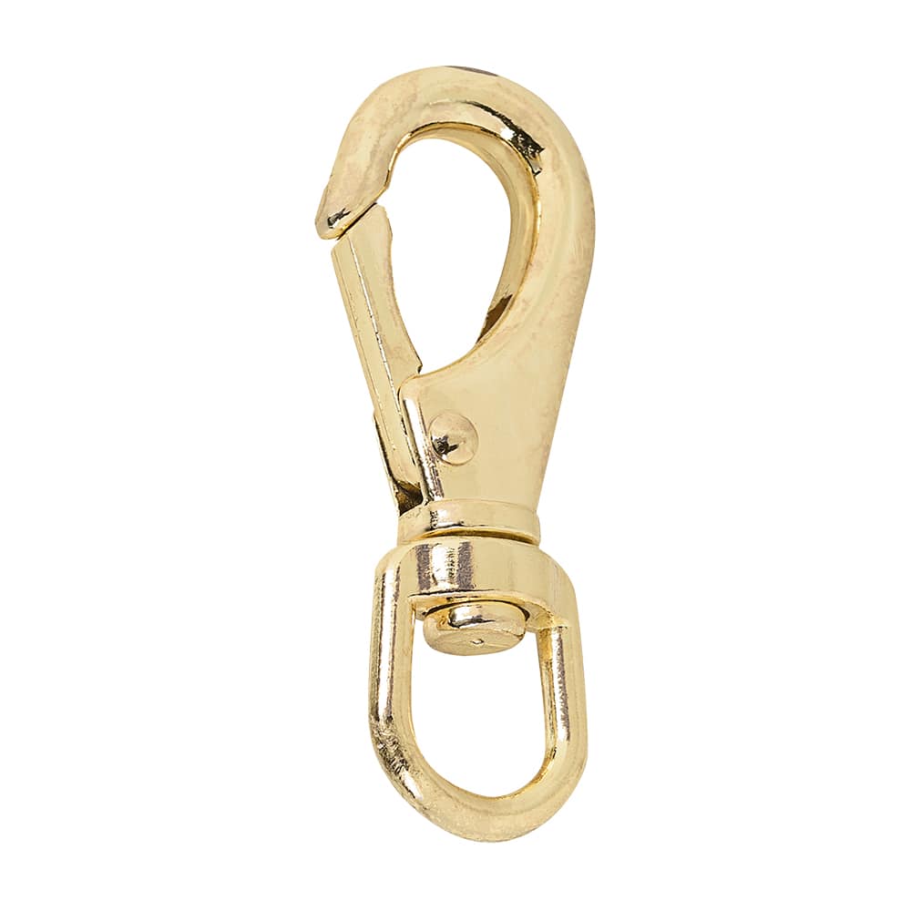 Mousqueton pivotant en laiton 3&nbsp;3/8&nbsp;po