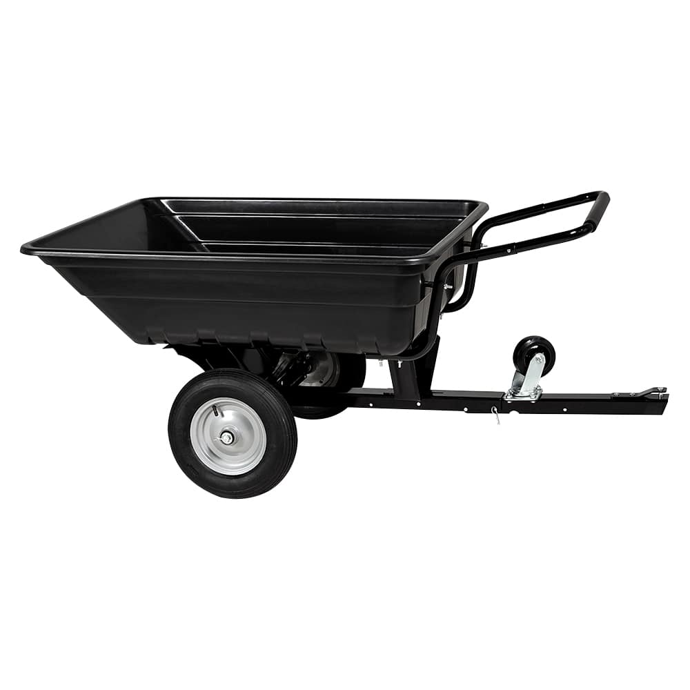 Remorque basculante pour vtt et tracteur à pelouse noir NEKTRA