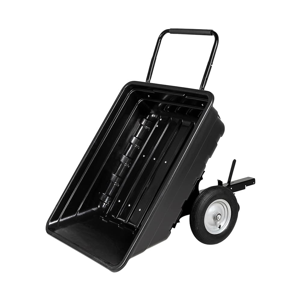 Remorque basculante pour vtt et tracteur à pelouse noir NEKTRA