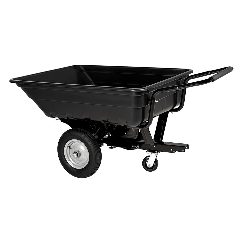 Remorque basculante pour vtt et tracteur à pelouse noir NEKTRA