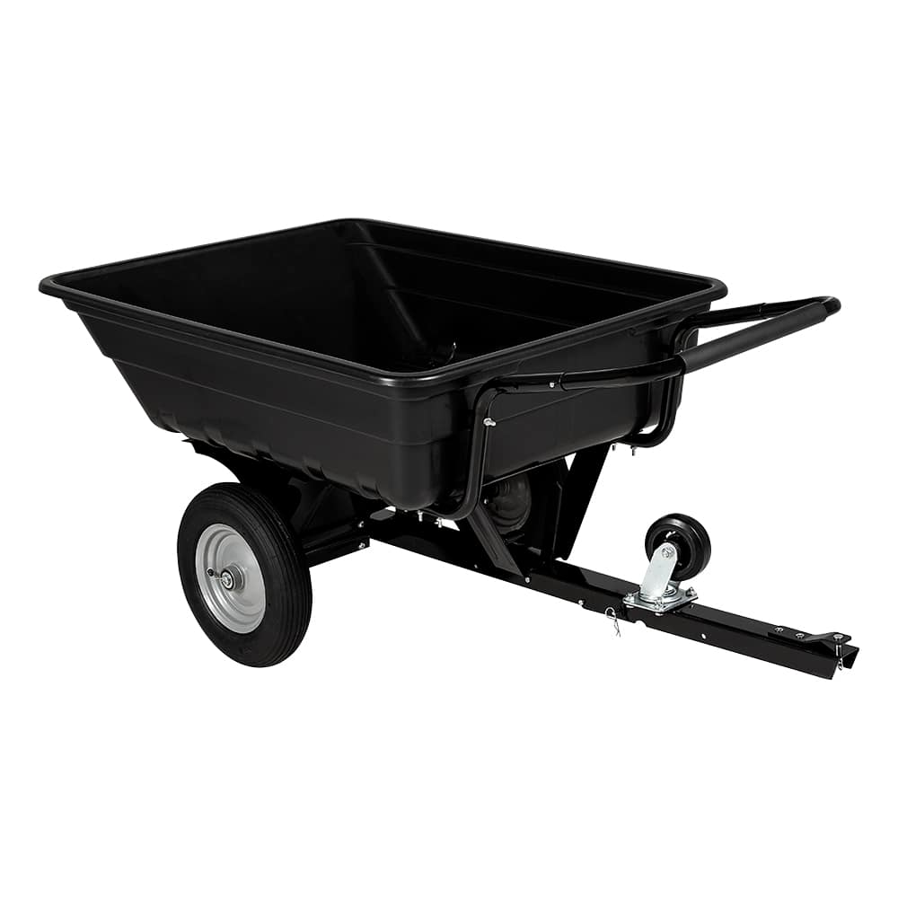 Remorque basculante pour vtt et tracteur à pelouse noir NEKTRA