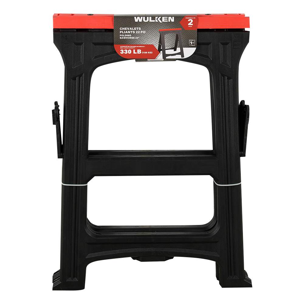 WULKEN 2-Pc. Folding Sawhorse Set22 in.