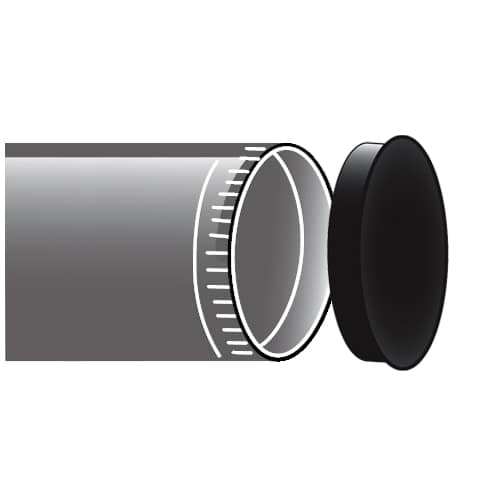 Bouchon uni pour tuyau de poêle 6 po