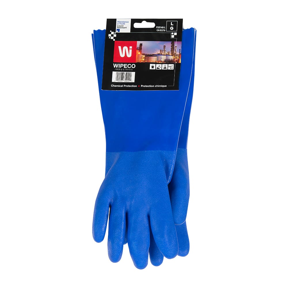 Gants PVC bleu grand
