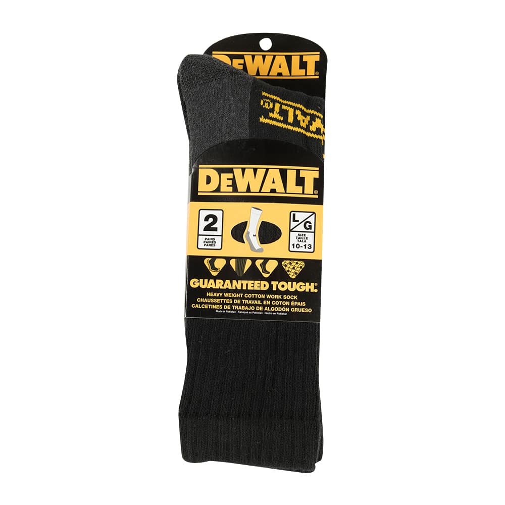 DEWALT Work Socks Large Pkg/2