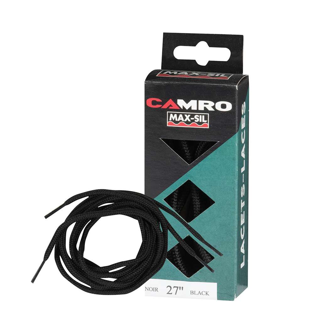 Lacets ronds noirs 27 po Pqt/2