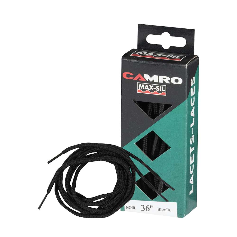 Lacets ronds noirs 36 po Pqt/2