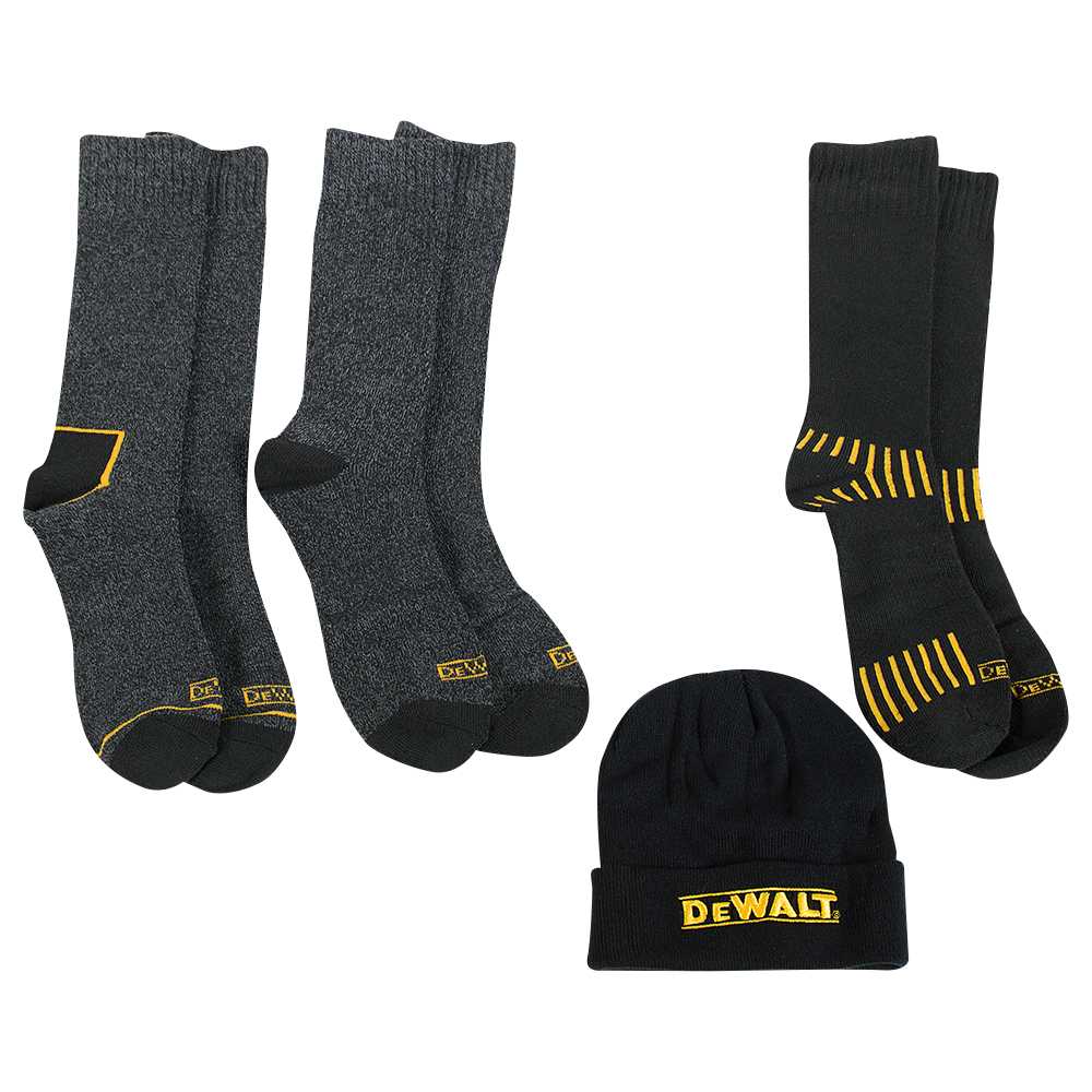Chaussettes de travail et tuque Dewalt grand Pqt/3