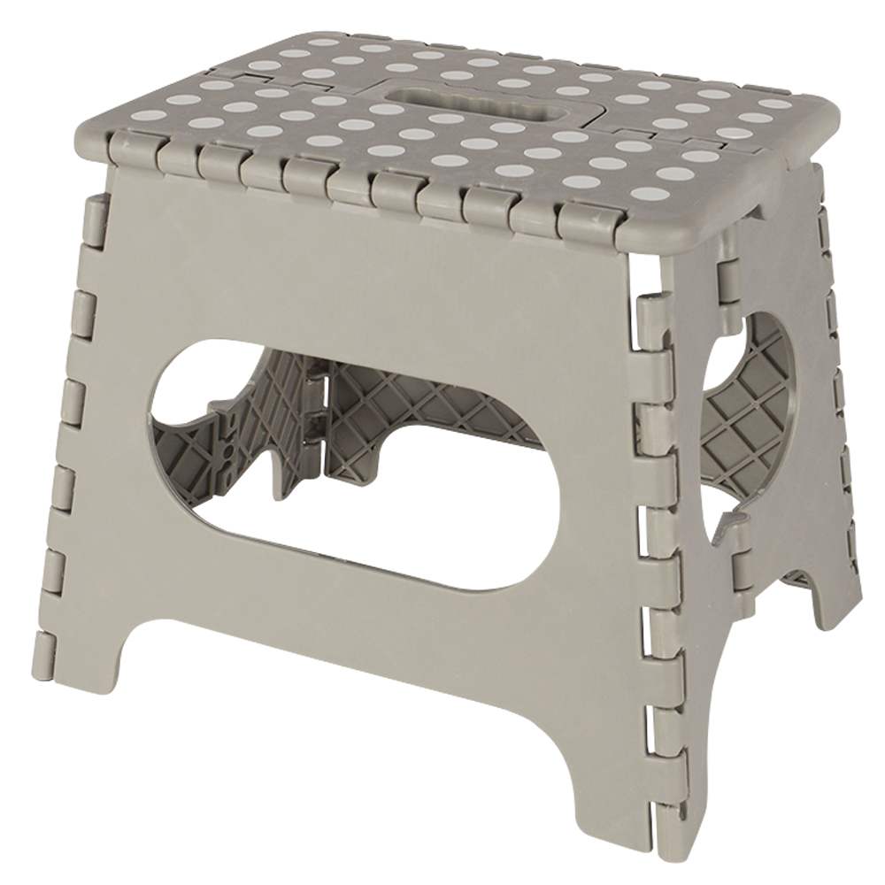 Folding Step Stool Grey 10 1/2 in.