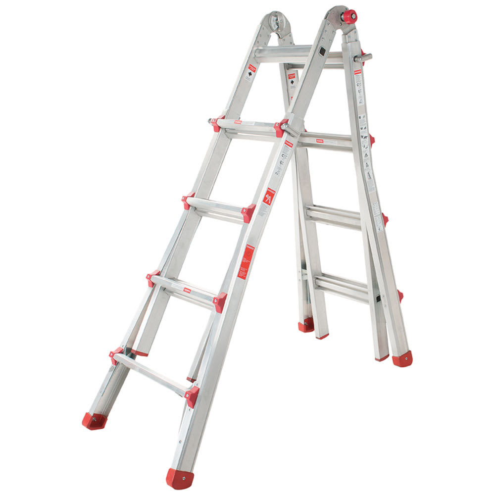NEKTRA Multi-Purpose AluminumLadder 21 ft.Grade 1