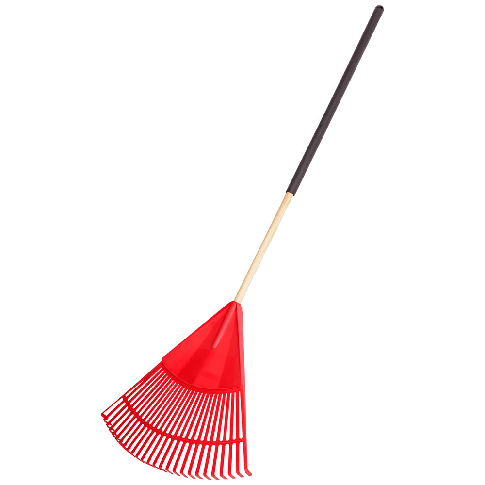 GARANT Polyethylene Leaf Rake with Wooden Handle 23 in.
