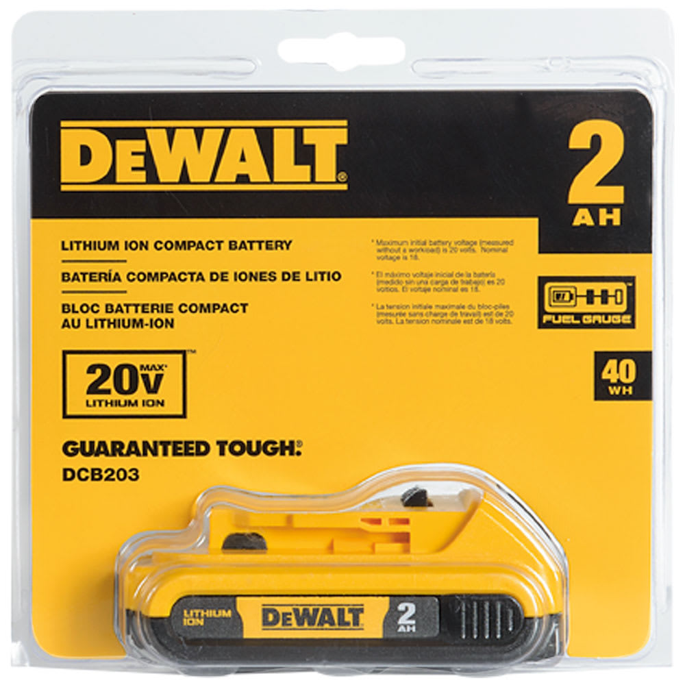 Batterie 20 V Max Premium lithium-ion 2,0 Ah DEWALT