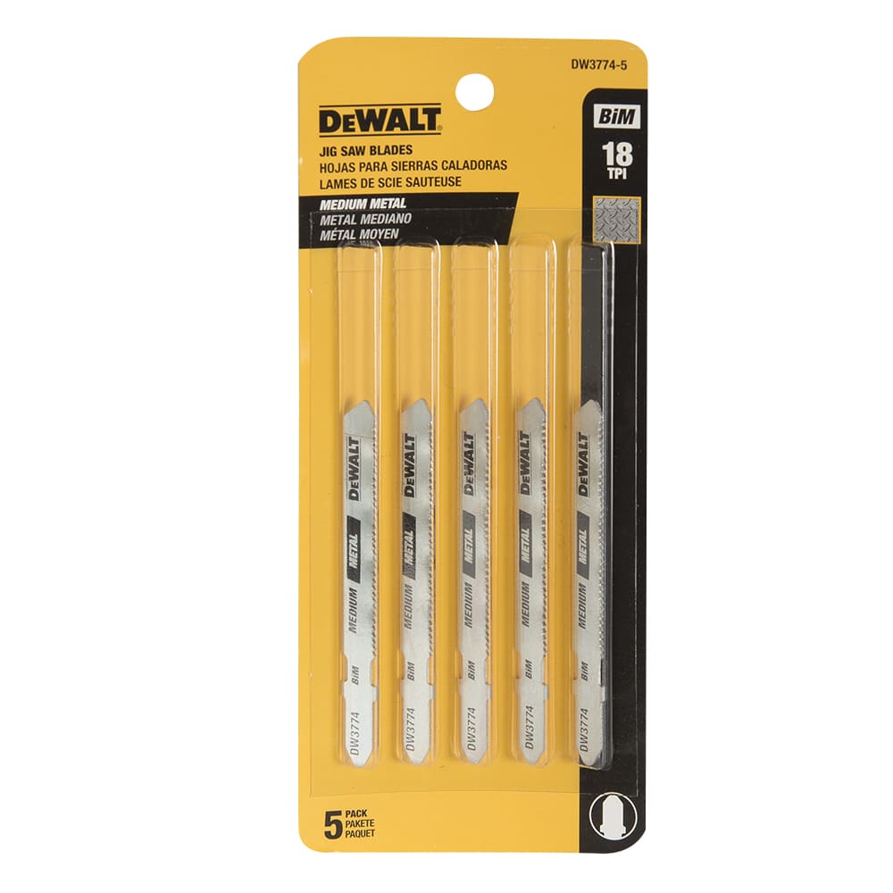 Lames de scie sauteuse pour métal 3&nbsp;po&nbsp;/&nbsp;18 dents Pqt/5