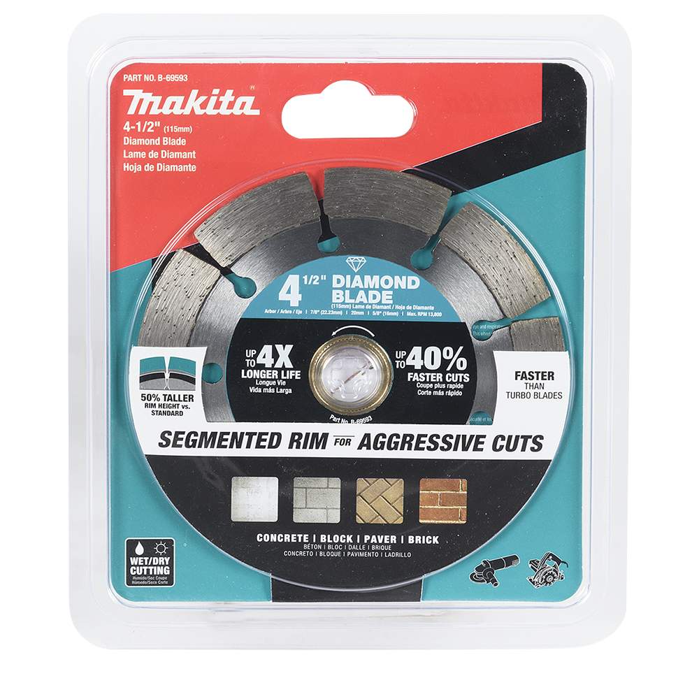 MAKITA Grinder Diamond Blade 4&nbsp;1/2 in. Segmented Rim