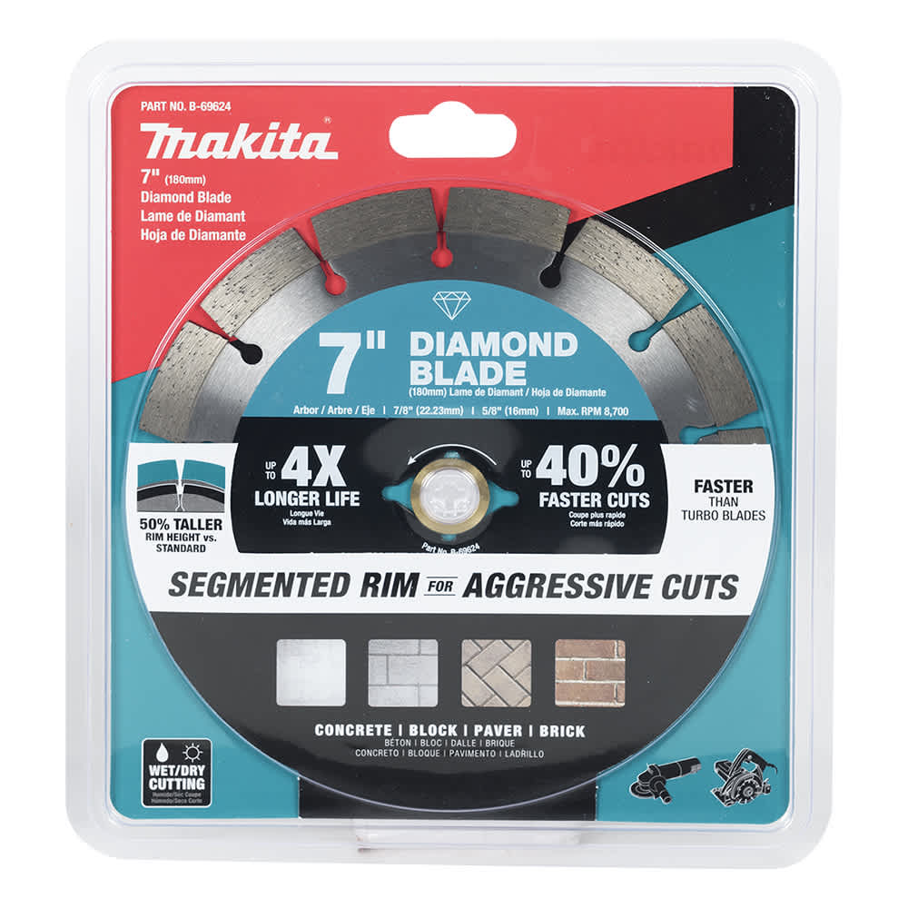 Lame de scie au diamant 7 po à rive segmentée MAKITA