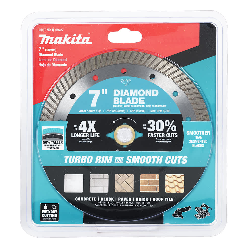 Lame de scie au diamant 7 po à rive turbo MAKITA