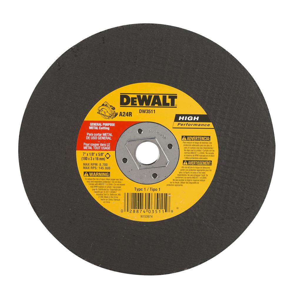 Disque de coupe pour métal 7 po DEWALT