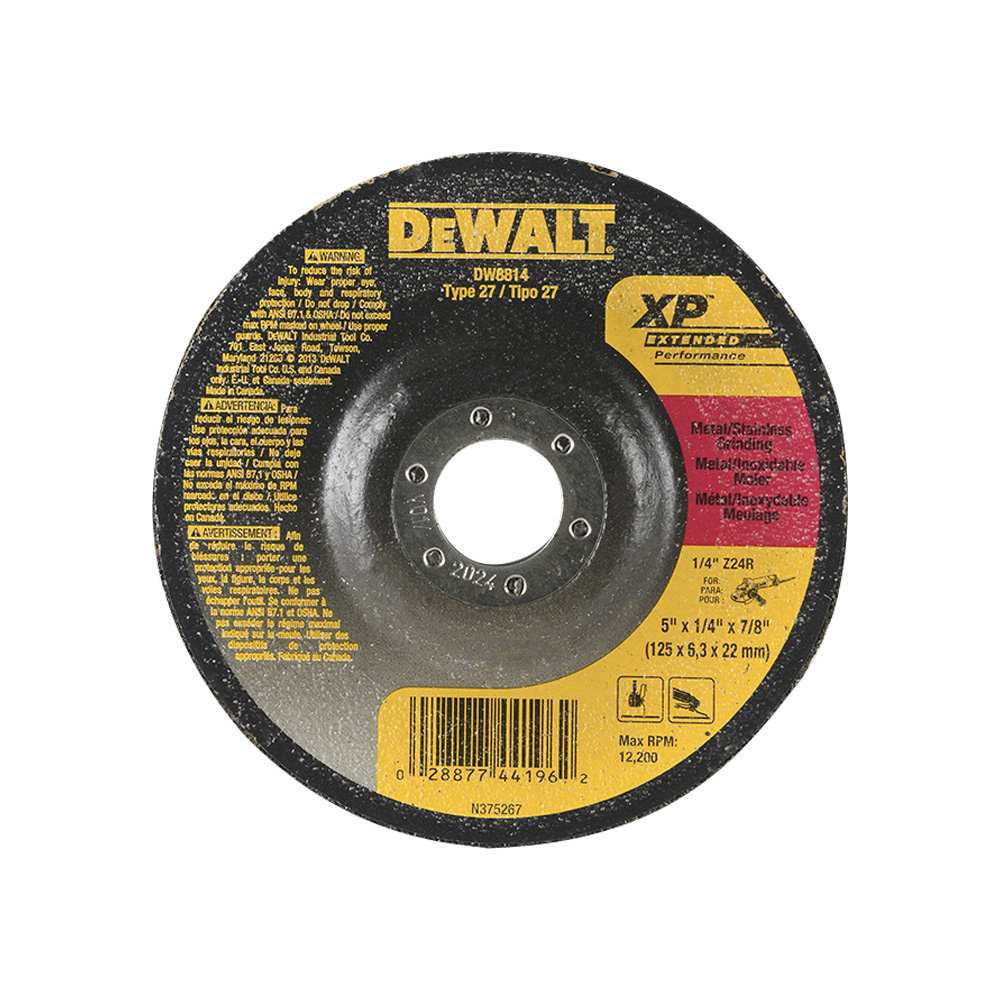 Disque de meulage pour rectifieuse XP 5 po DEWALT