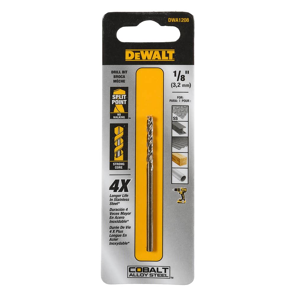 DEWALT Cobalt Metal Drill Bit 1/8 in
