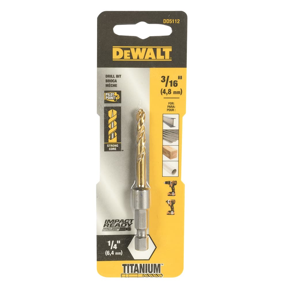 Mèche à fer Titanium pour tournevis à chocs 3/16 po DEWALT